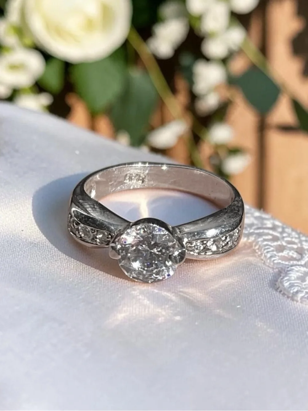 🌺Vintage Art Deco Sterling & CZ Ring